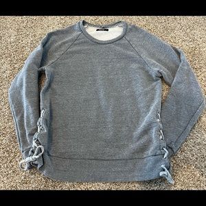 Michael Lauren tie side sweatshirt